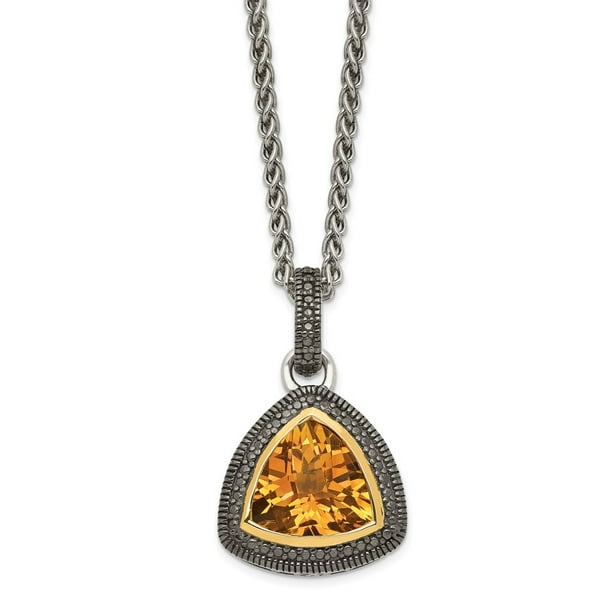 Shey Couture 925 Sterling Silver with Gold-Tone Accent Citrine 10 MM Bracelet 7.25 Shey Couture 925 Sterling Silver with Gold-Tone Accent Citrine 10 MM Bracelet 7.25